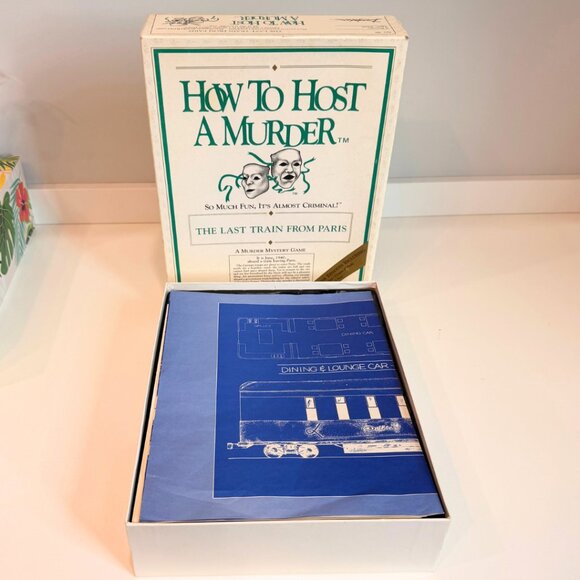 Vintage How To Host A Murder Dinner Mystery Game Last Train From Paris 1986 - Picture 7 of 16